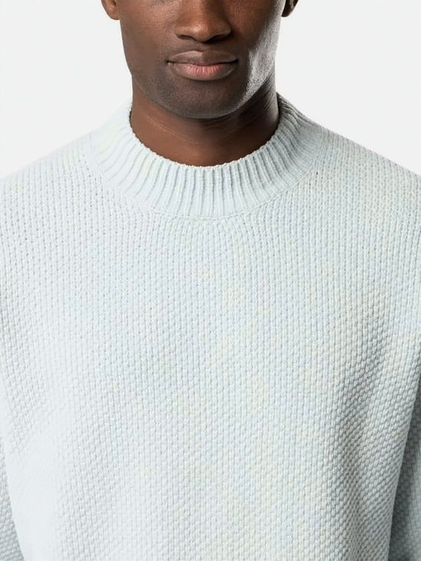 Stone Island Textured Knit Sweatshirt With Distinctive Patch