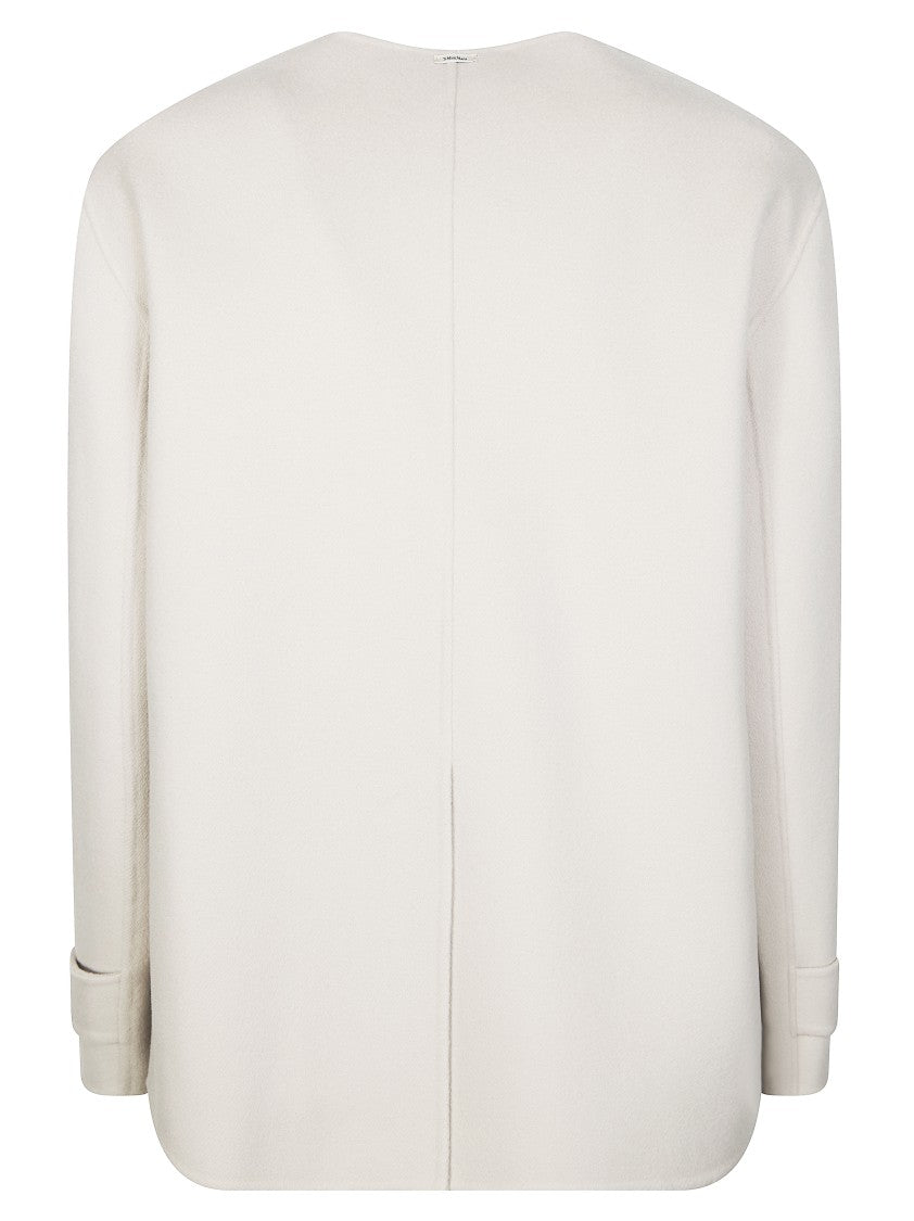 Max Mara White Alba Four Patch Pocket Jacket