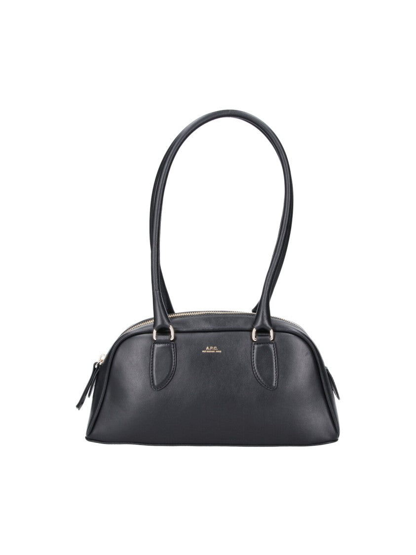 A.P.C. Black Paloma Leather Top-Handle Shoulder Bag