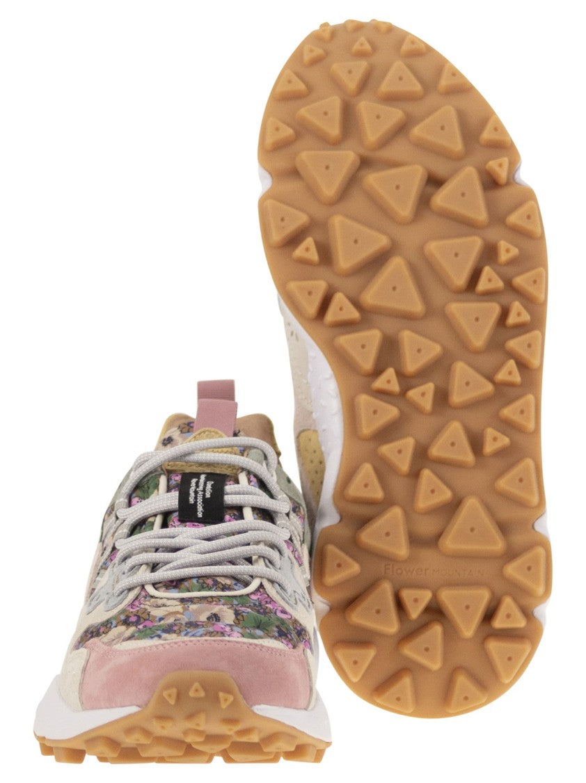 Flower Mountain Yamano 3 - Sneakers In Suede And Technical Fabric