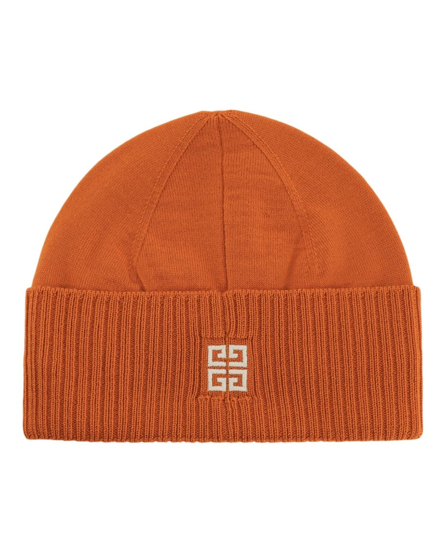Givenchy Ribbed Wool Beanie With Embroidered Logos