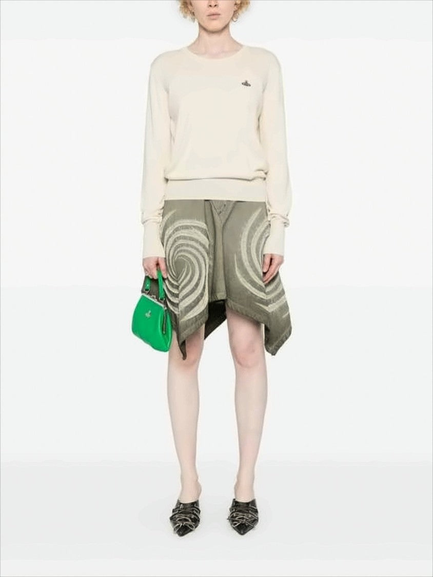 Vivienne Westwood Classic Crew Neck Sweater With Embroidered Emblem