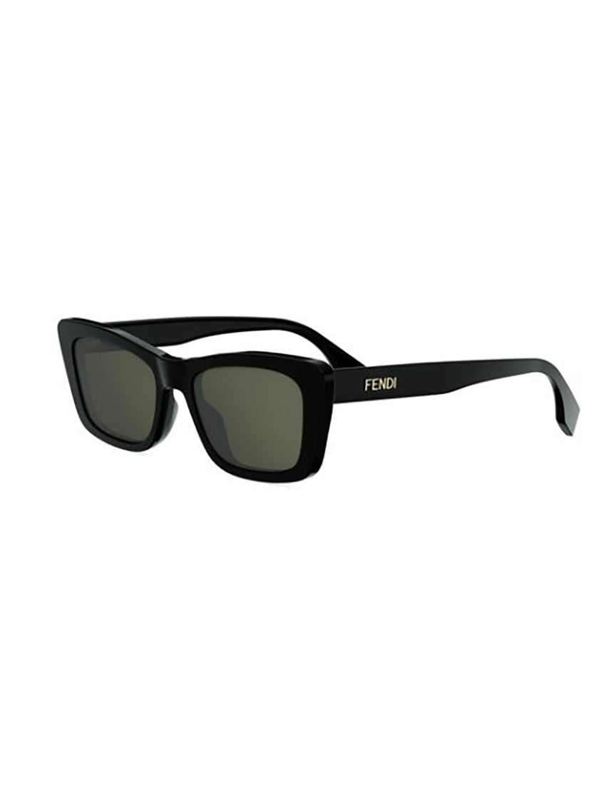 Fendi Fe40185i Rectangular Subtle Logo Sunglasses