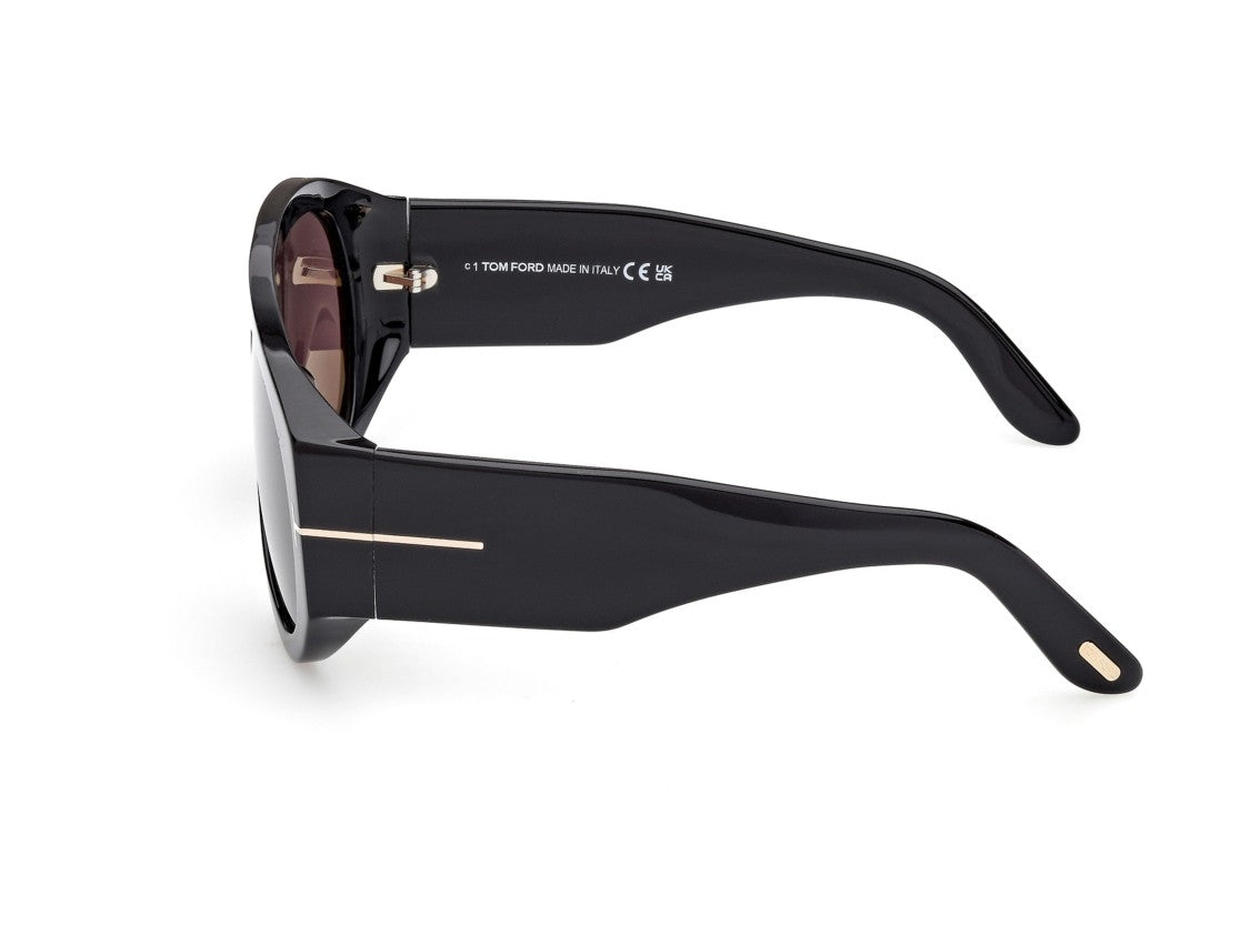 Tom Ford Ft1044 Bold Oversized Black Aviator Sunglasses