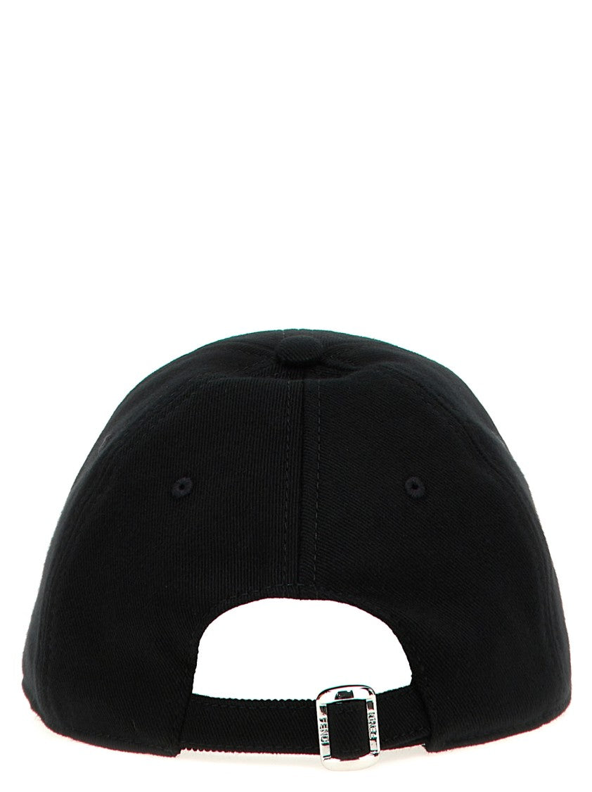 Fendi Cotton Canvas Cap With Tone-On-Tone Logo Embroidery