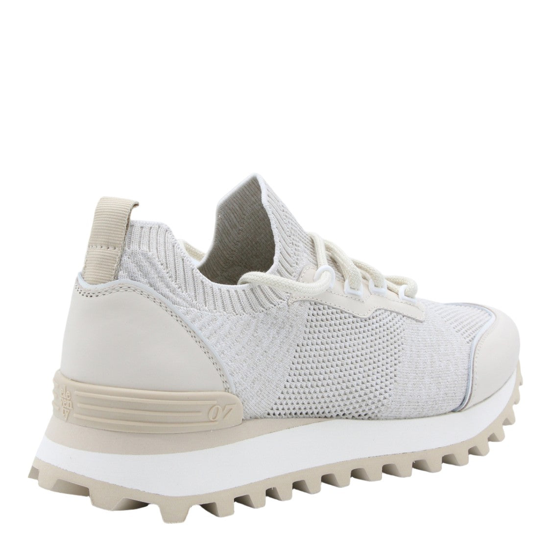 Eleventy Sand-Toned Sneakers With Refined Detailing