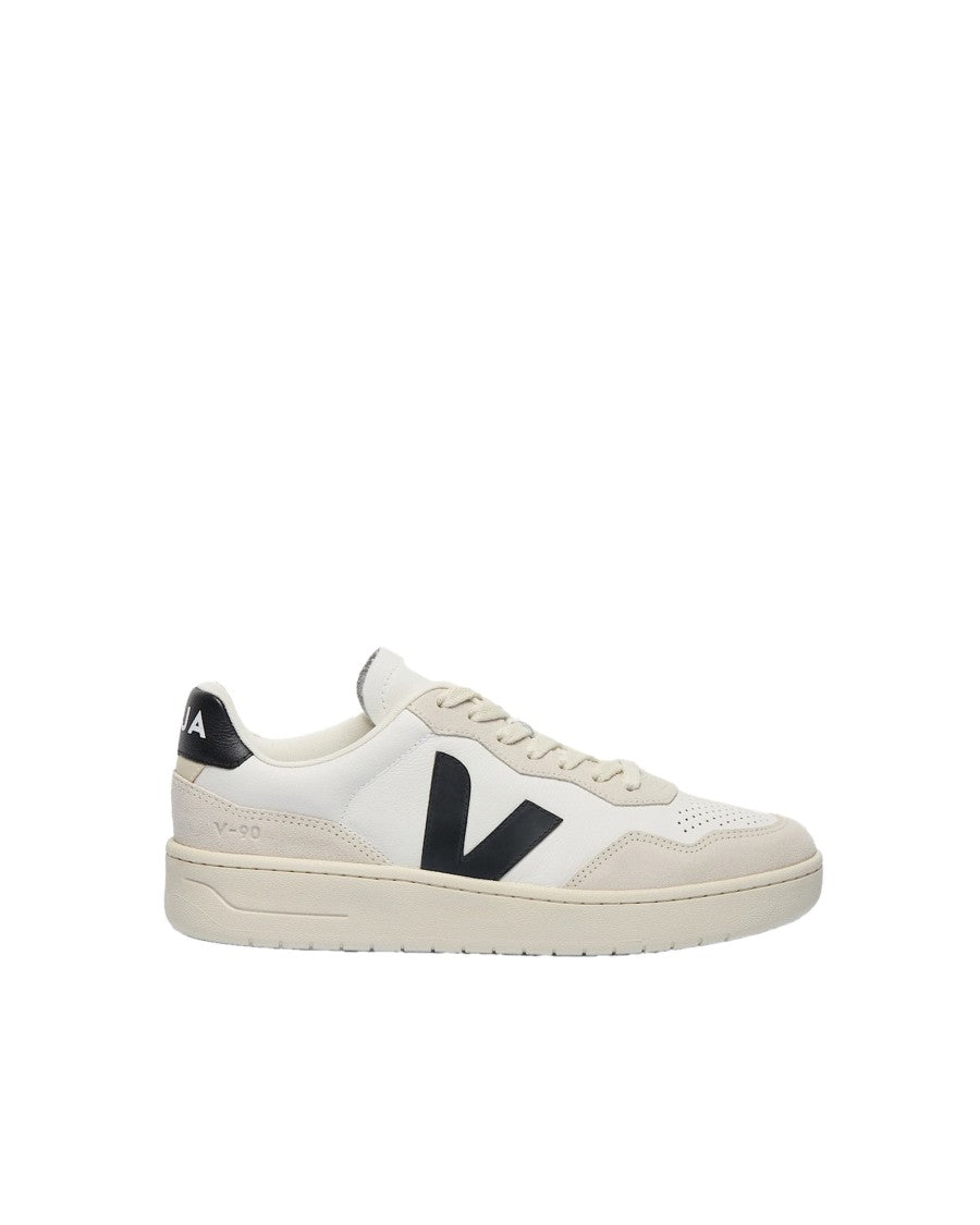 Veja V-90 O.T. Sneakers In White Silver Black