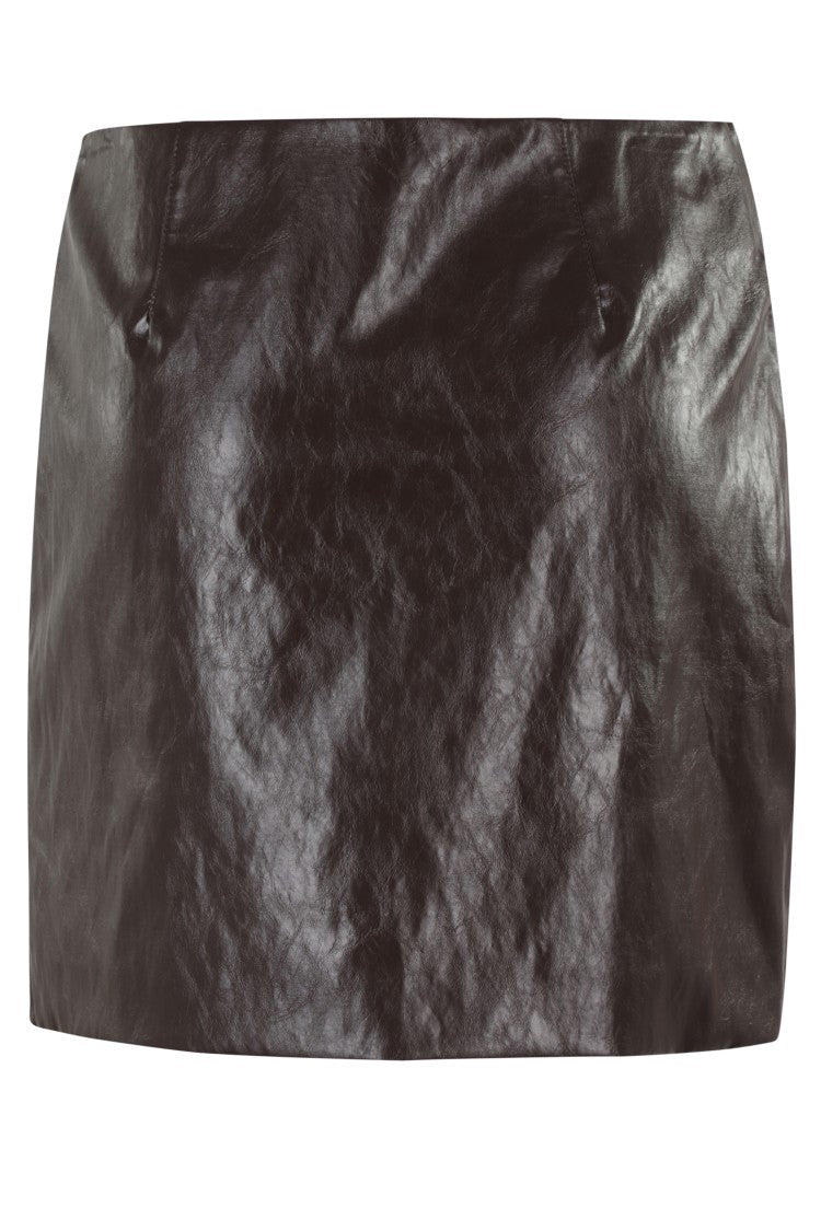 Federica Tosi Metallic Leather Miniskirt