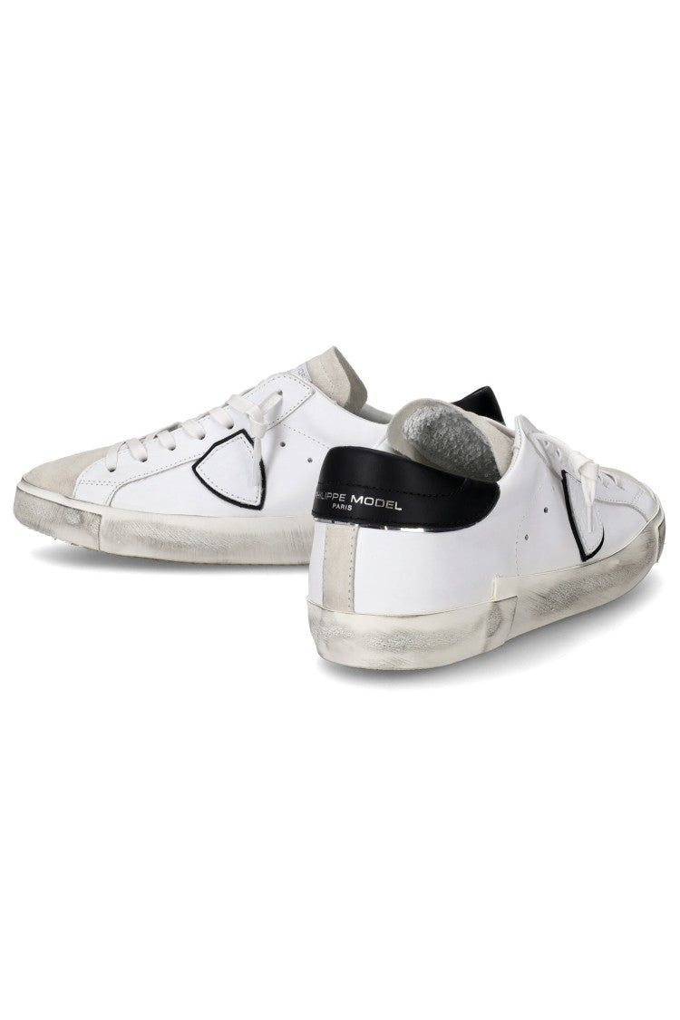 Philippe Model Paris Low Sneakers With Blue Heel Tab