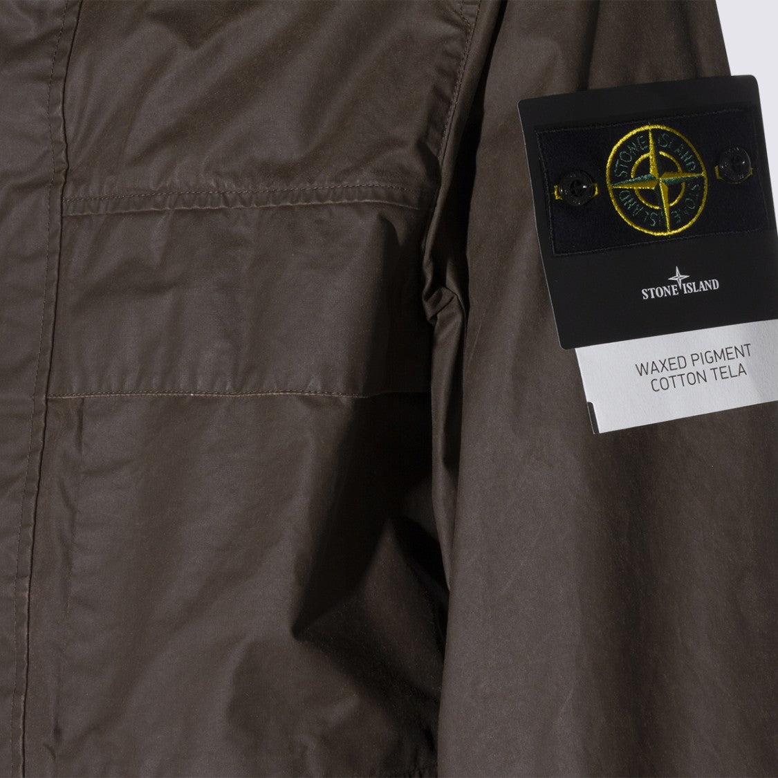 Stone Island Beige Jacket With Button-Up Front