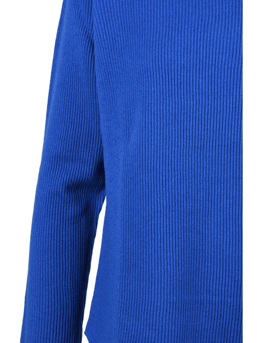 Kangra Ribbed Knit Sweater With Crater Neck Design