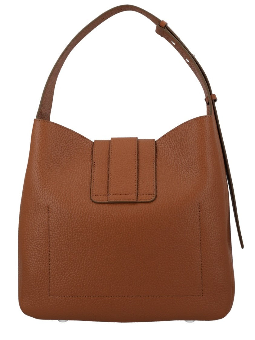 Hogan Trend Calfskin Tassel Flap Hobo Bag