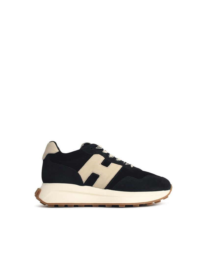 Hogan ' H641' Black Leather Sneakers