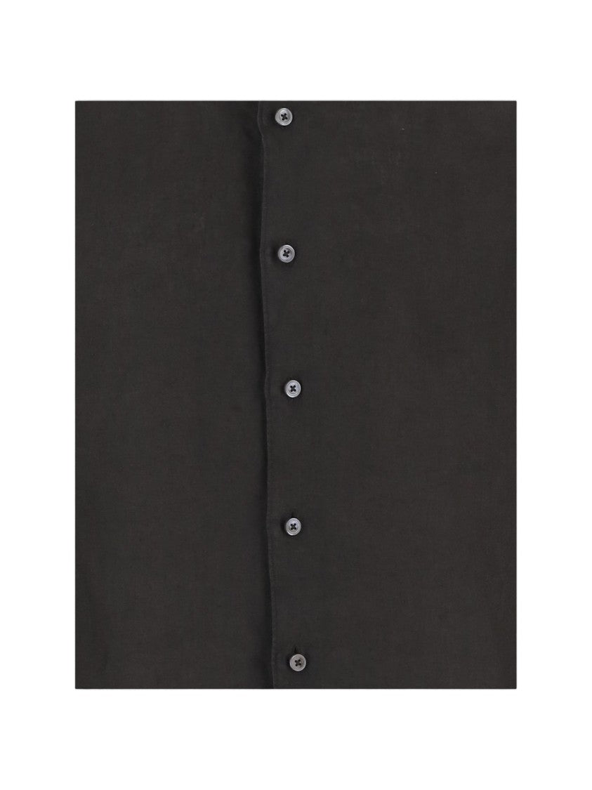 Gherardi Linen Long-Sleeve Shirt With Classic Collar