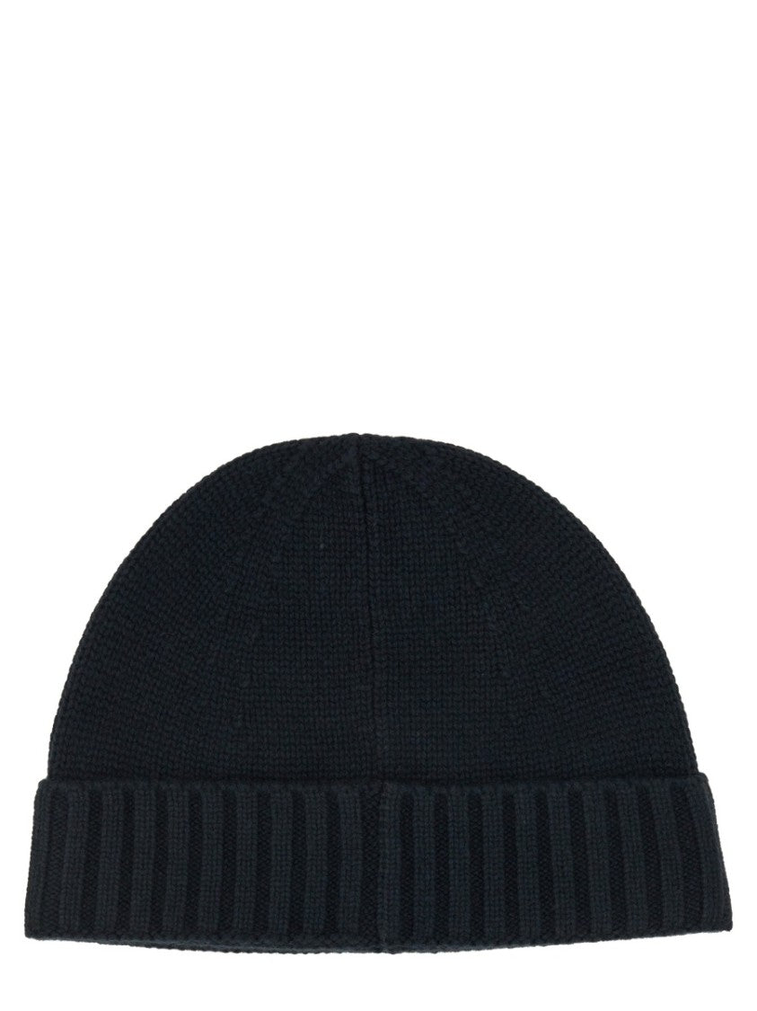 Stone Island Knitted Cashmere Cap With Ribbed Brim