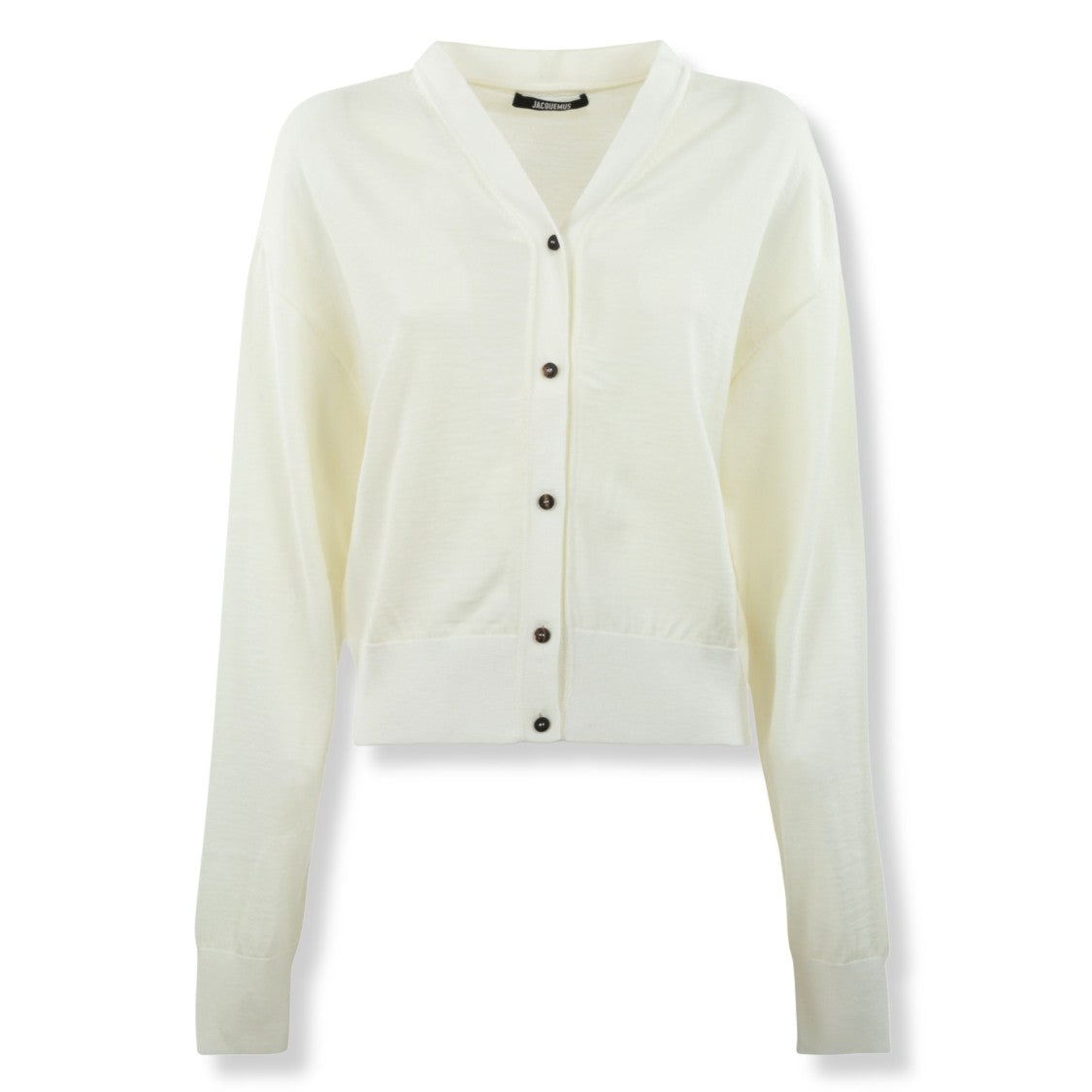Jacquemus Lightweight Ribbed Knit Cardigan With V-Neckline