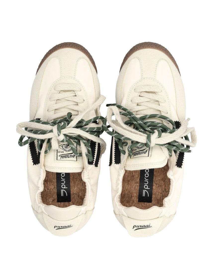 Puraai Contemporary Retro-Running Sneakers With Suede Inserts