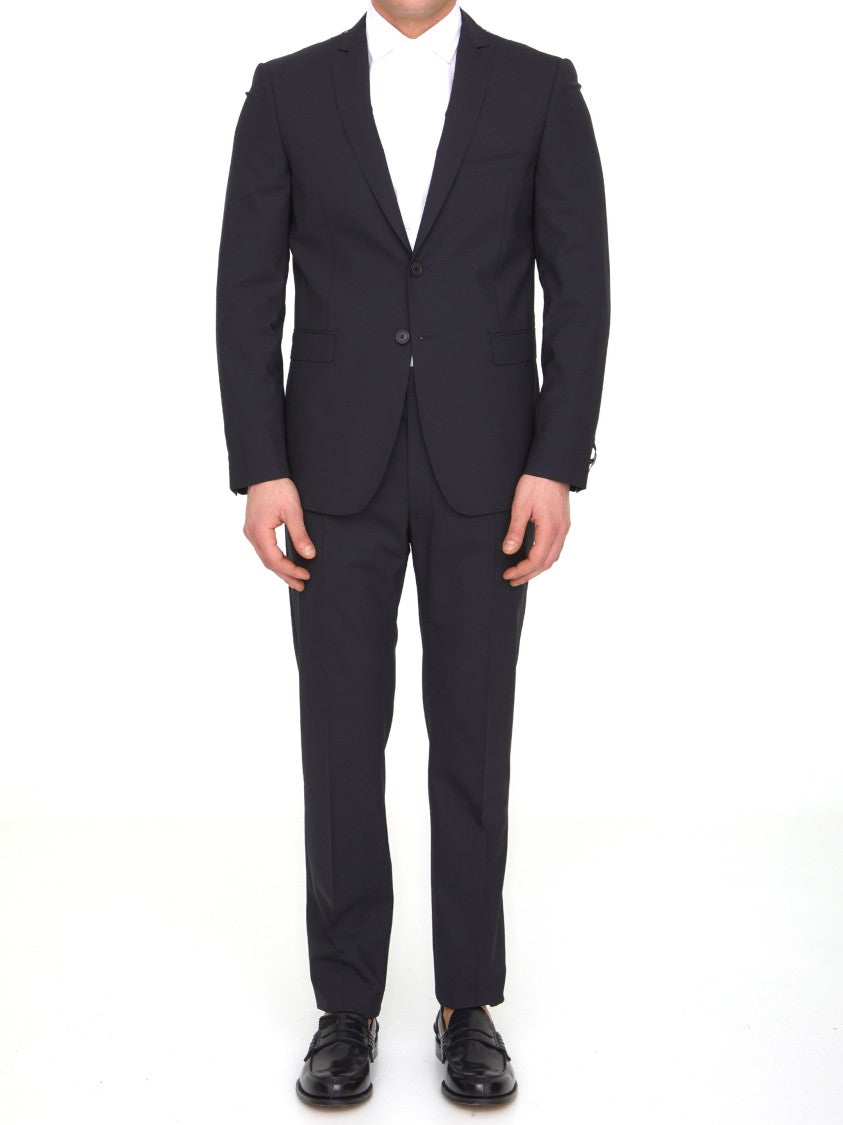 Tonello Black Wool Two-Piece Suit