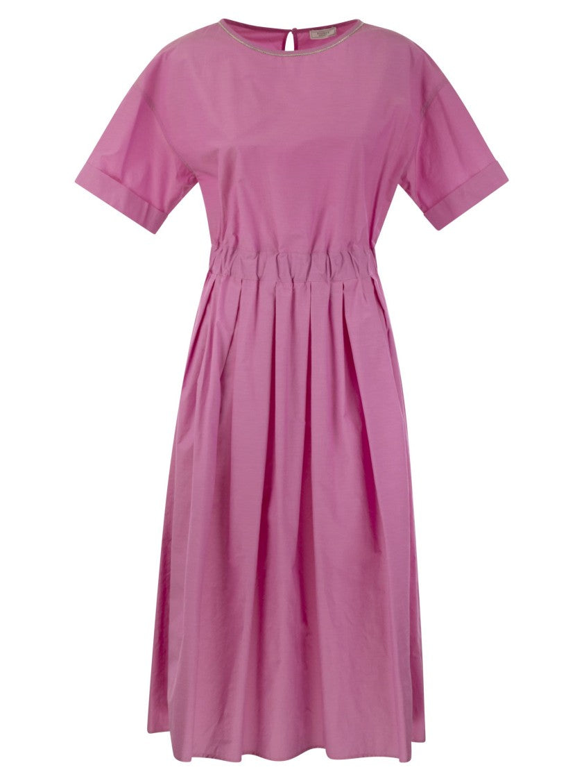 Peserico Cotton-Blend Dress With Light Stitch