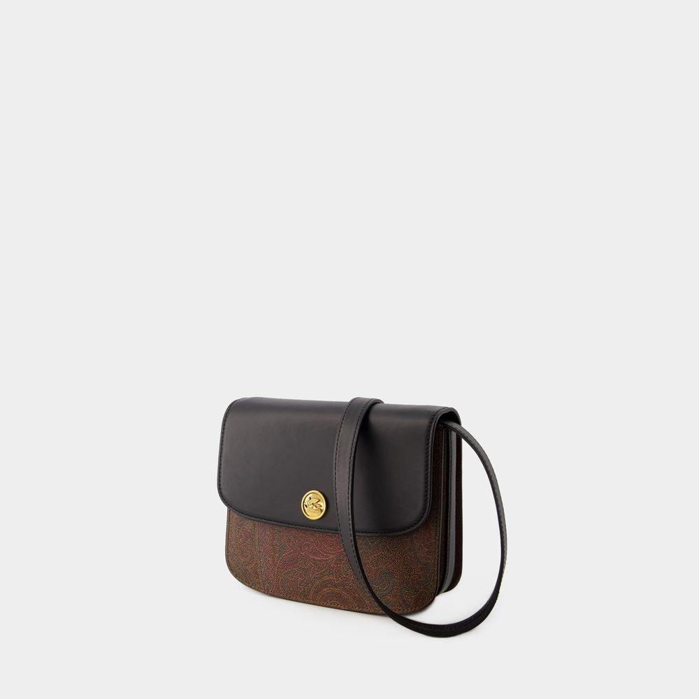 Etro Tracolla Crossbody - Leather - Black
