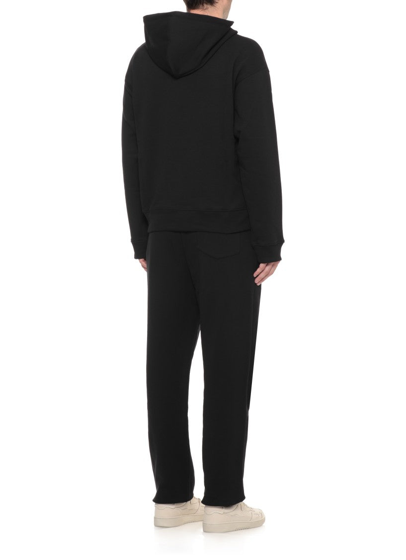 Moschino Black Teddy Bear Print Hooded Cotton Sweatshirt