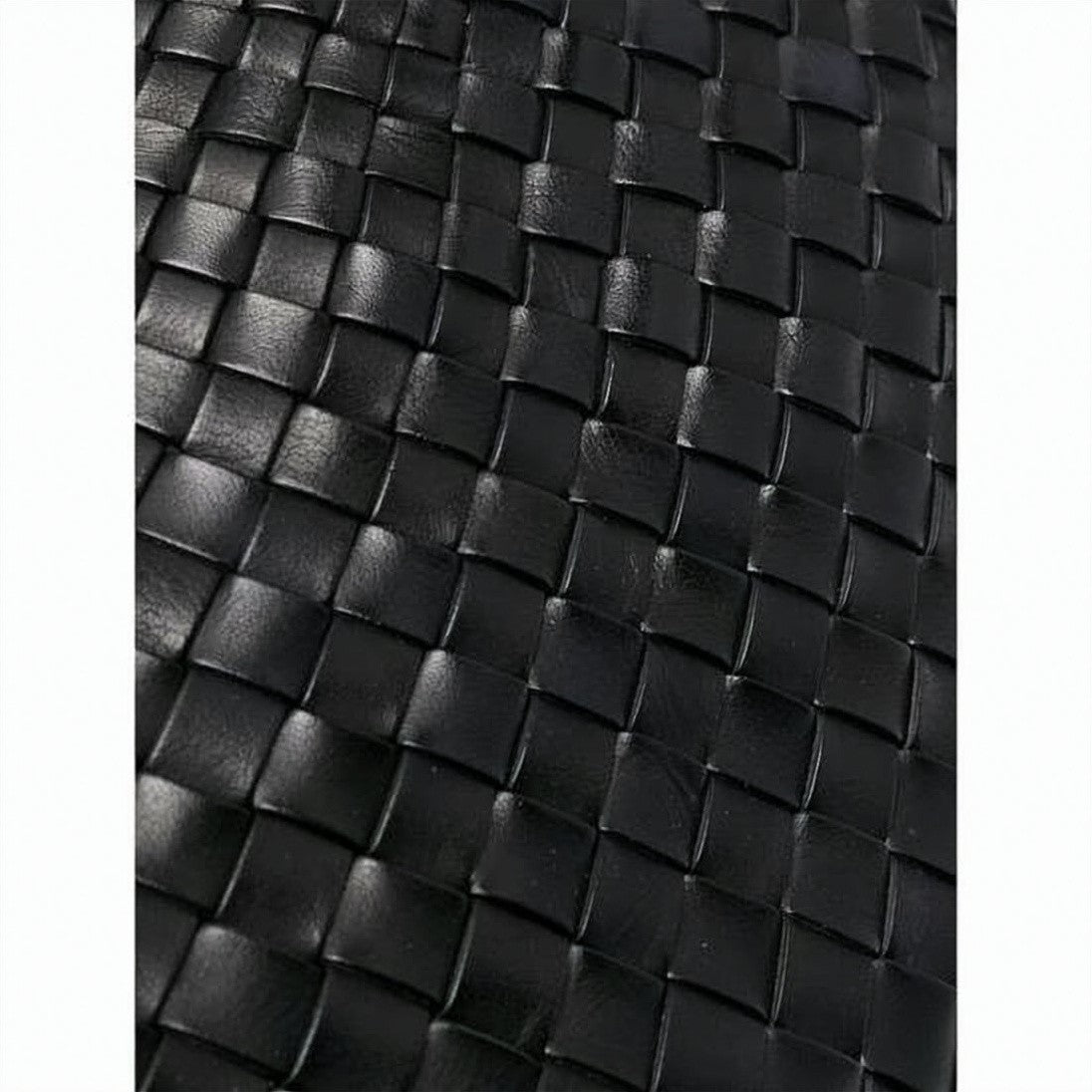 Dragon Diffusion Woven Black Buffalo Leather Tote Bag