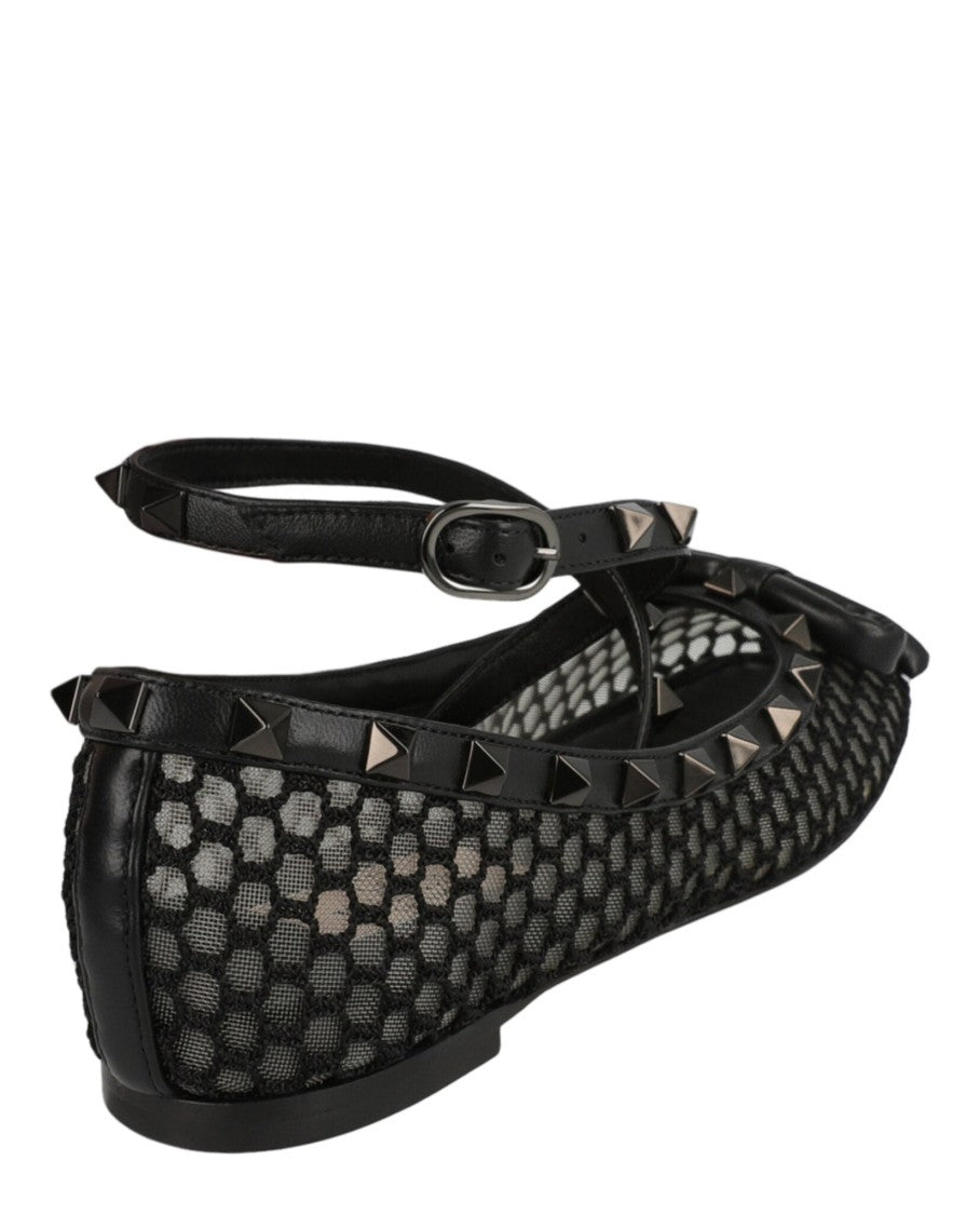 Valentino Rockstud Mesh Ballet Flats