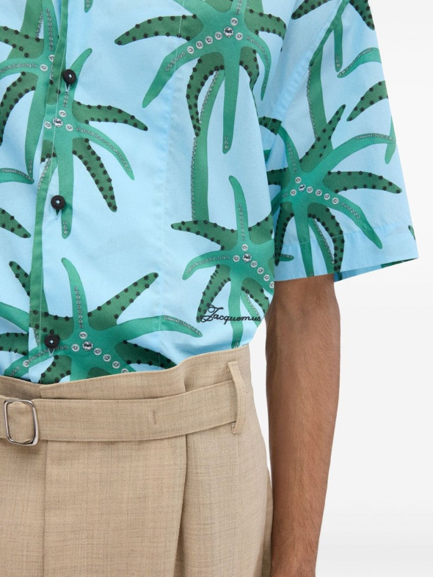 Jacquemus Aqua Blue Short-Sleeved Shirt