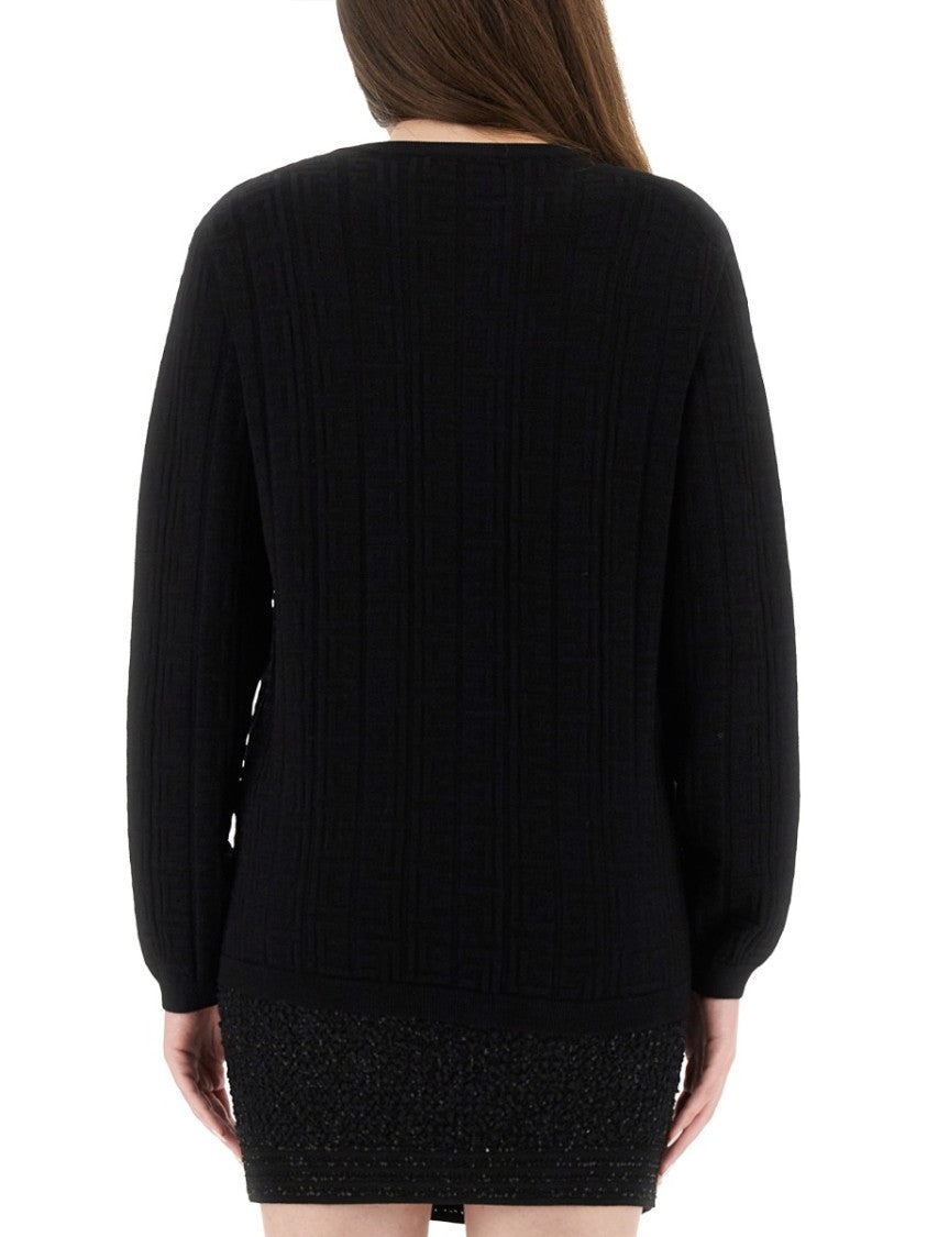 Balmain Textured Knit Top