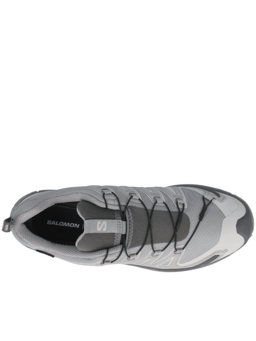 Salomon Low-Profile Grey Trail Running Sneakers With Quick-Lace System