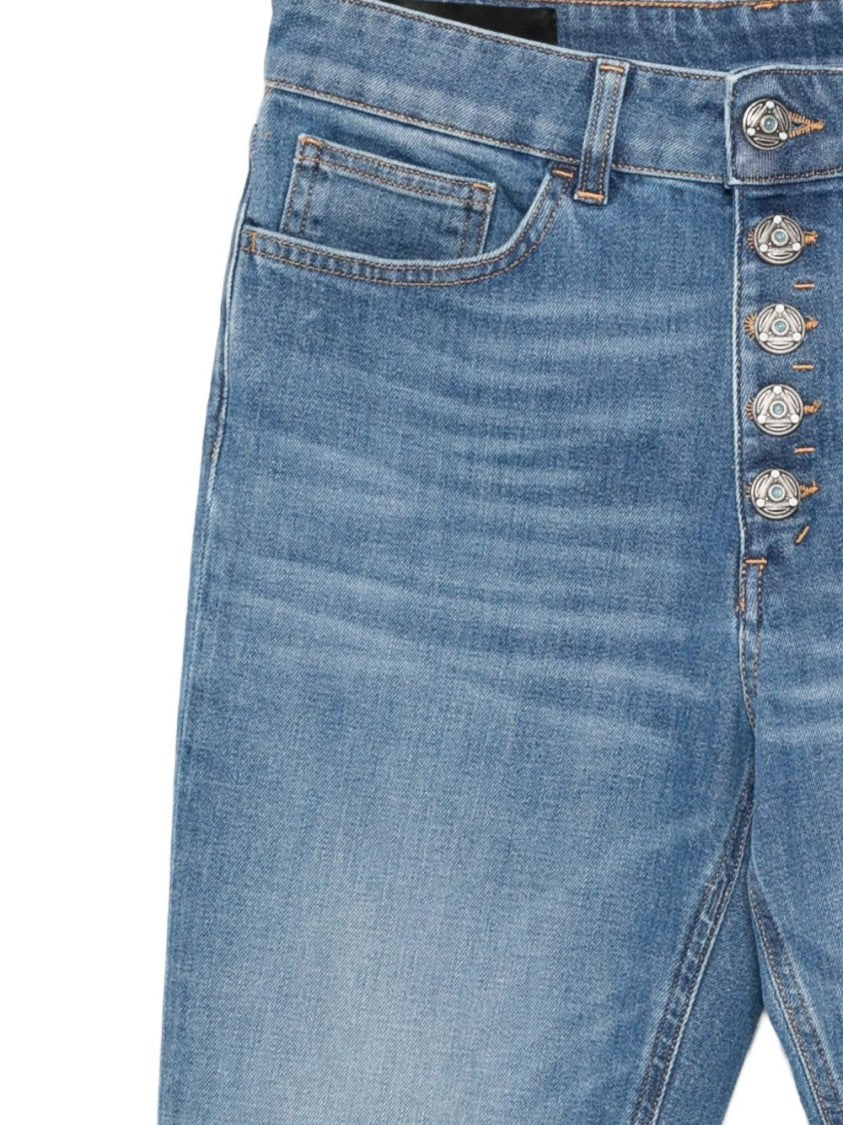 Dondup Blue Button Closure Regular Jeans