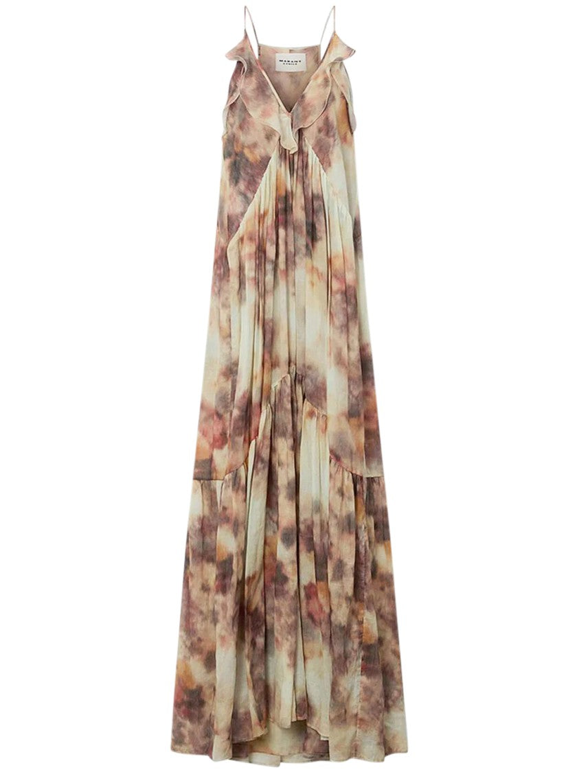 Isabel Marant Étoile Flowing Maxi Dress With Watercolor Print