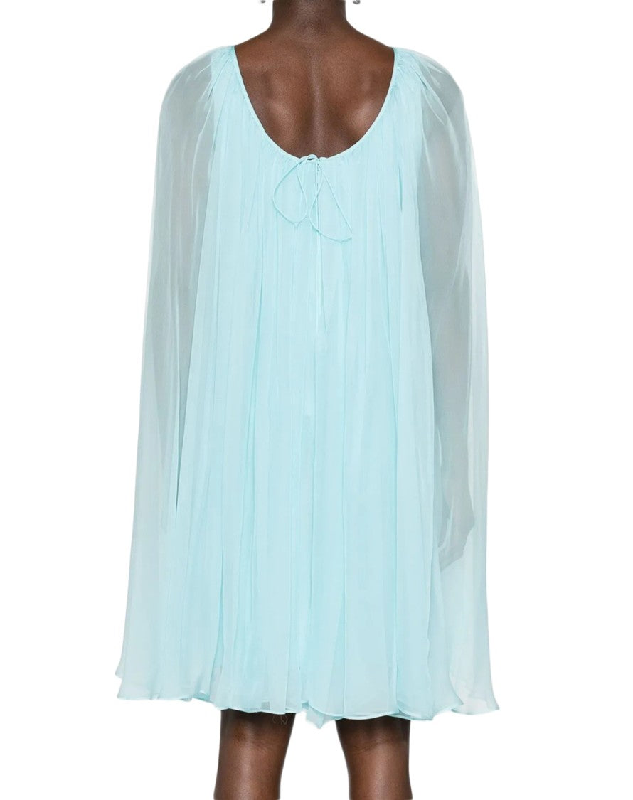 Max Mara Ethereal Flowing Dress With Gathered Neckline