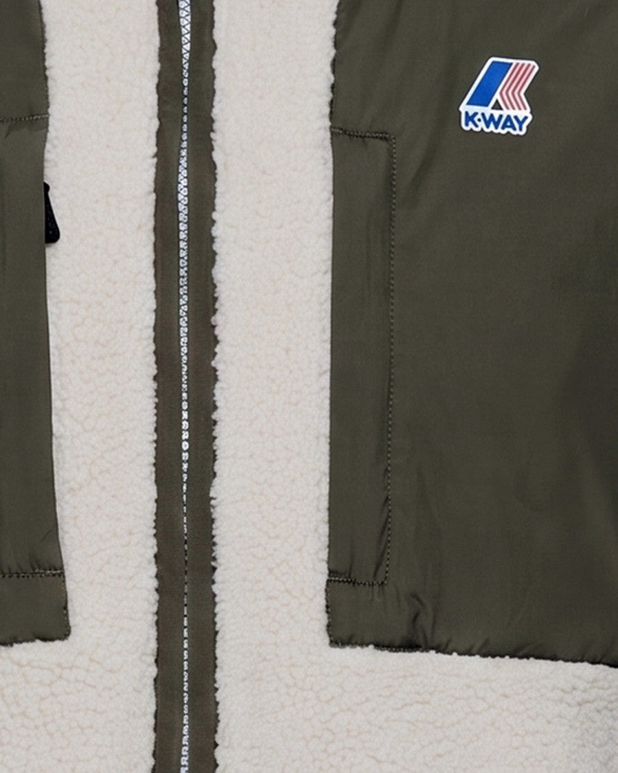 K-Way Sherpa Effect Jacket With Micro Ripstop Inserts And Primaloft® Insulation