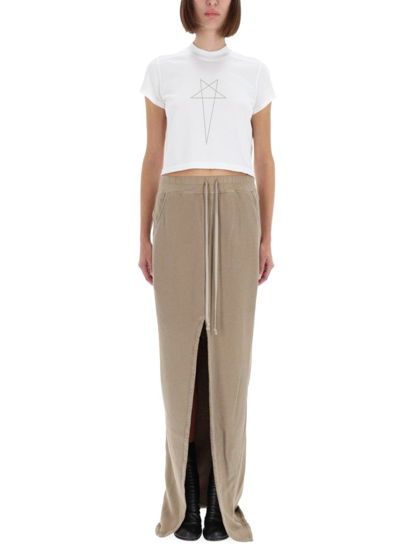 Drkshdw By Rick Owens Cropped Small Star T-Shirt