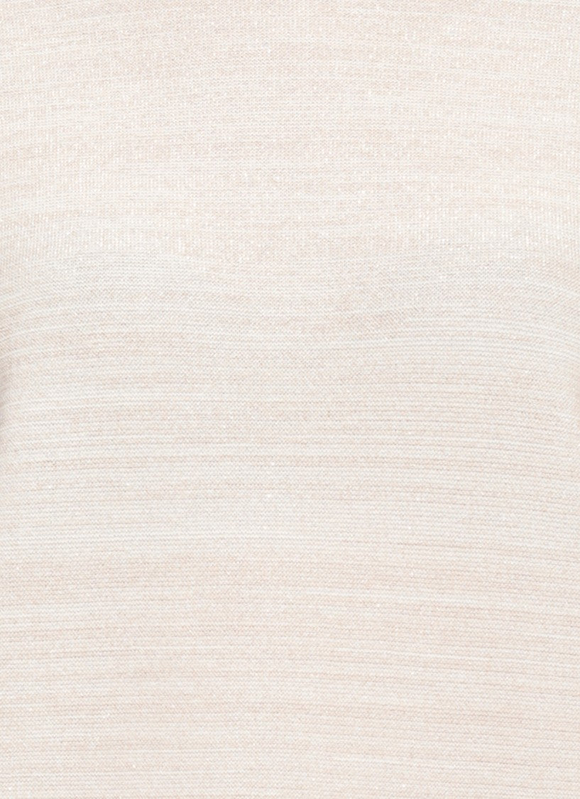 Fabiana Filippi Beige Lurex Short Sleeve Top