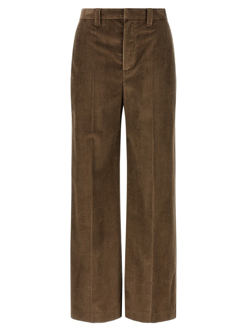 Brunello Cucinelli Wide Leg Corduroy Trousers