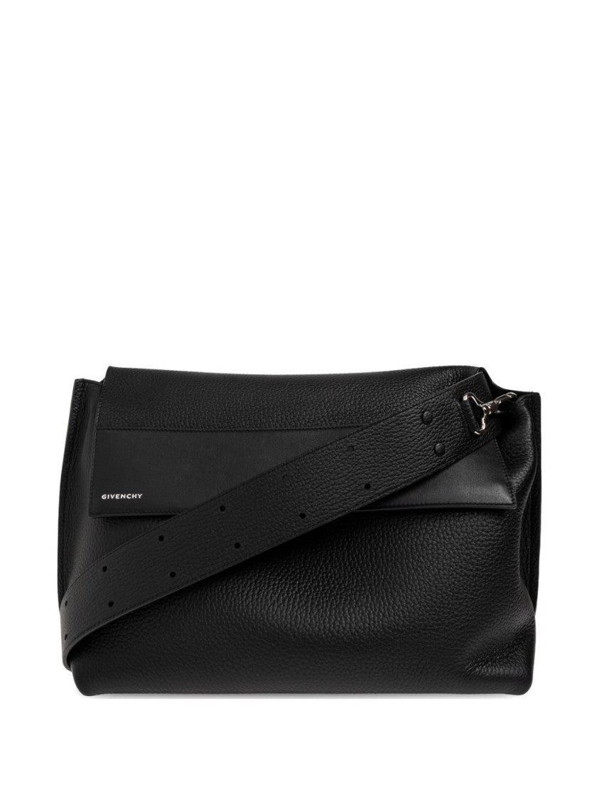 Givenchy Black Textured Leather Shoulder Bag