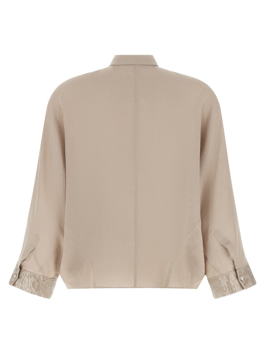 Brunello Cucinelli 'Dazzling Cascade Cuffs' Shirt