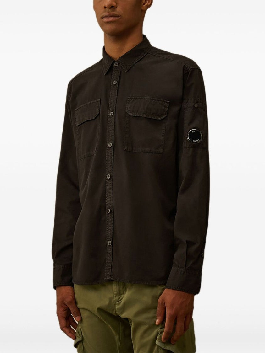 C.P. Company Classic Button-Down Shirt With Logo Patch