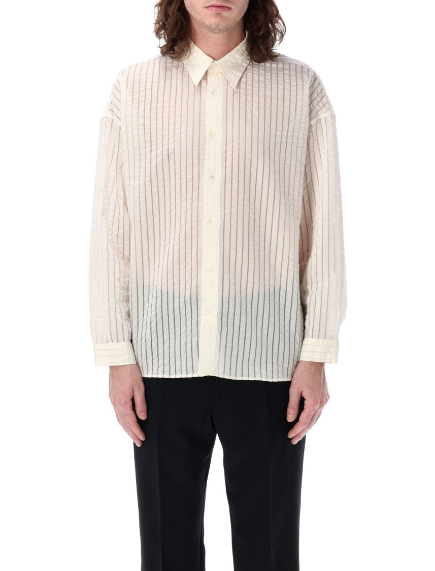Sunflower Lightweight Semi-Sheer Shirt With Striped Pattern