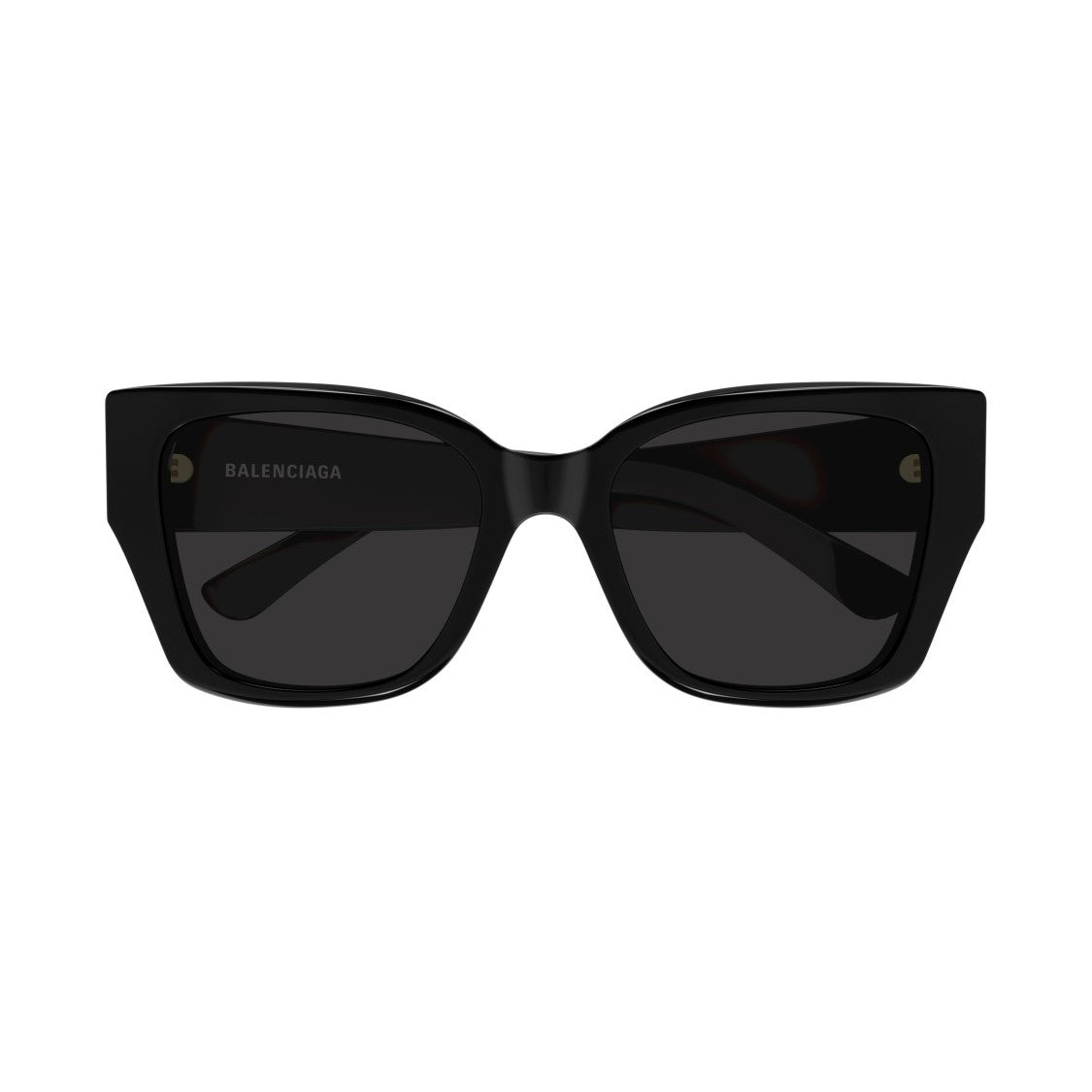 Balenciaga Oversized Square Sunglasses With Glossy Finish And Golden Accents