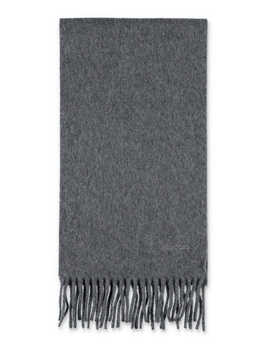 Max Mara Wool Scarf With Embroidered Logo