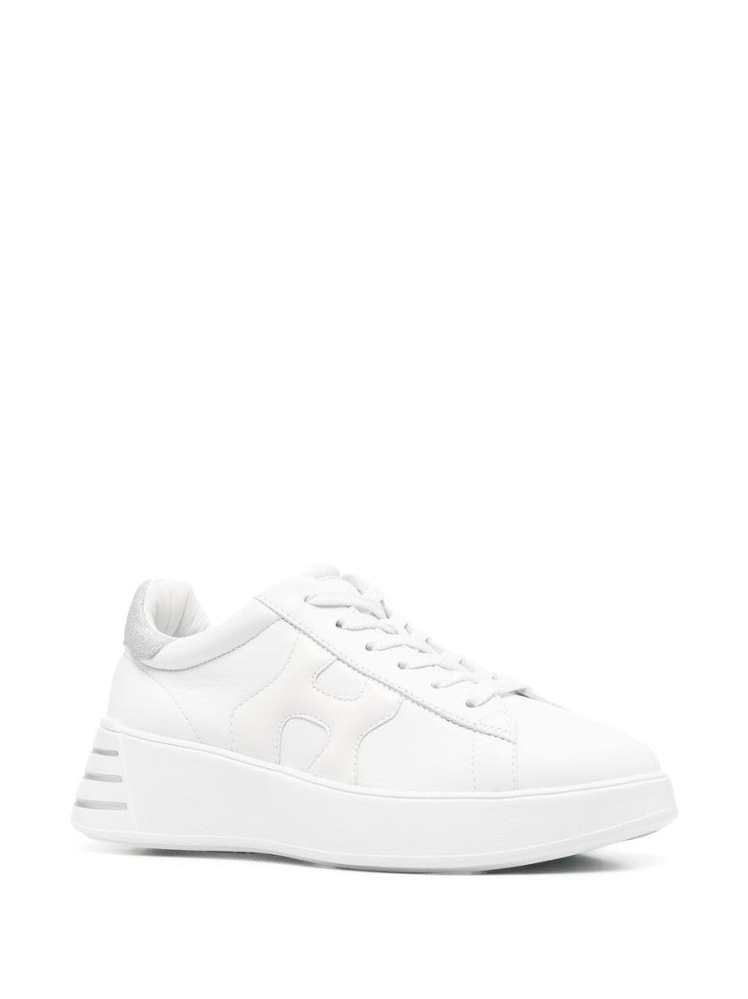 Hogan White Sneakers With Chunky Platform Sole