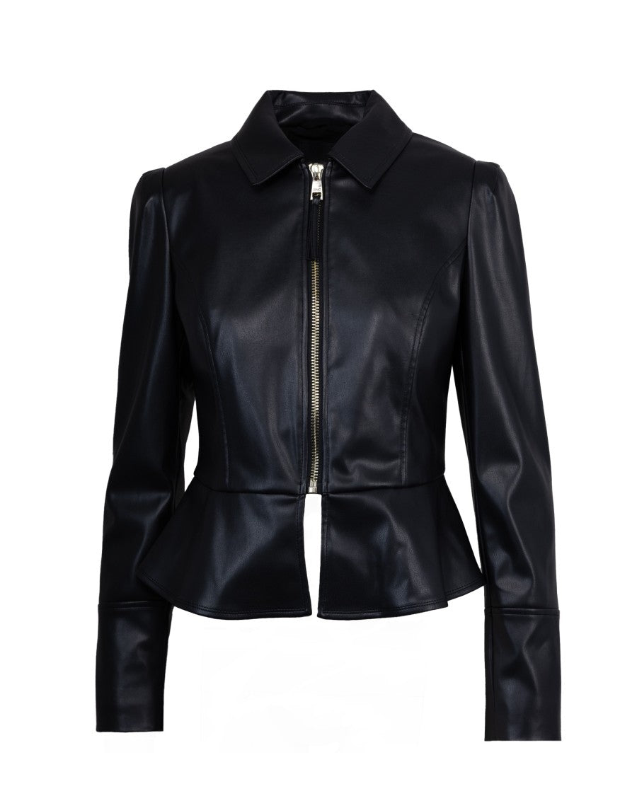 Liu Jo Black Coated Fabric Jacket