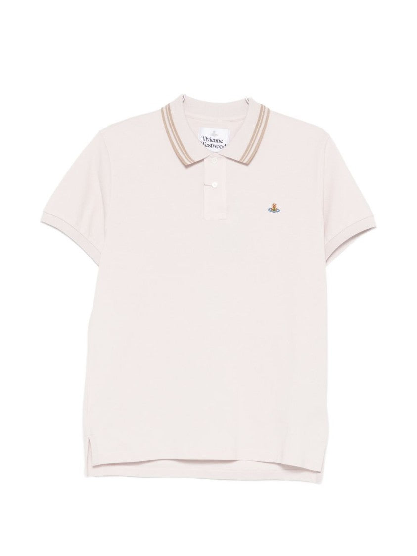 Vivienne Westwood Purple Dual Stripe Logo Side Polo