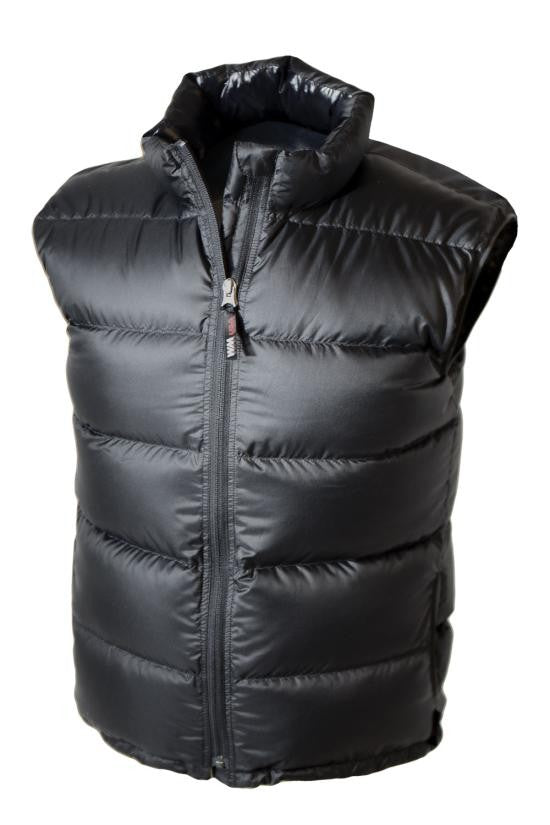 Other Brands Insulated Black Puffer Vest With High Collar And Zipper Closure
