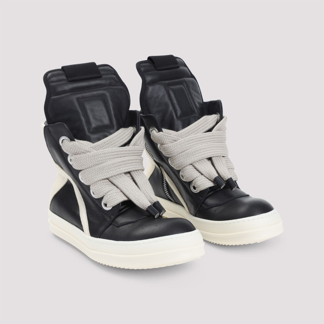 Rick Owens High-Top Sneakers With Textured Leather