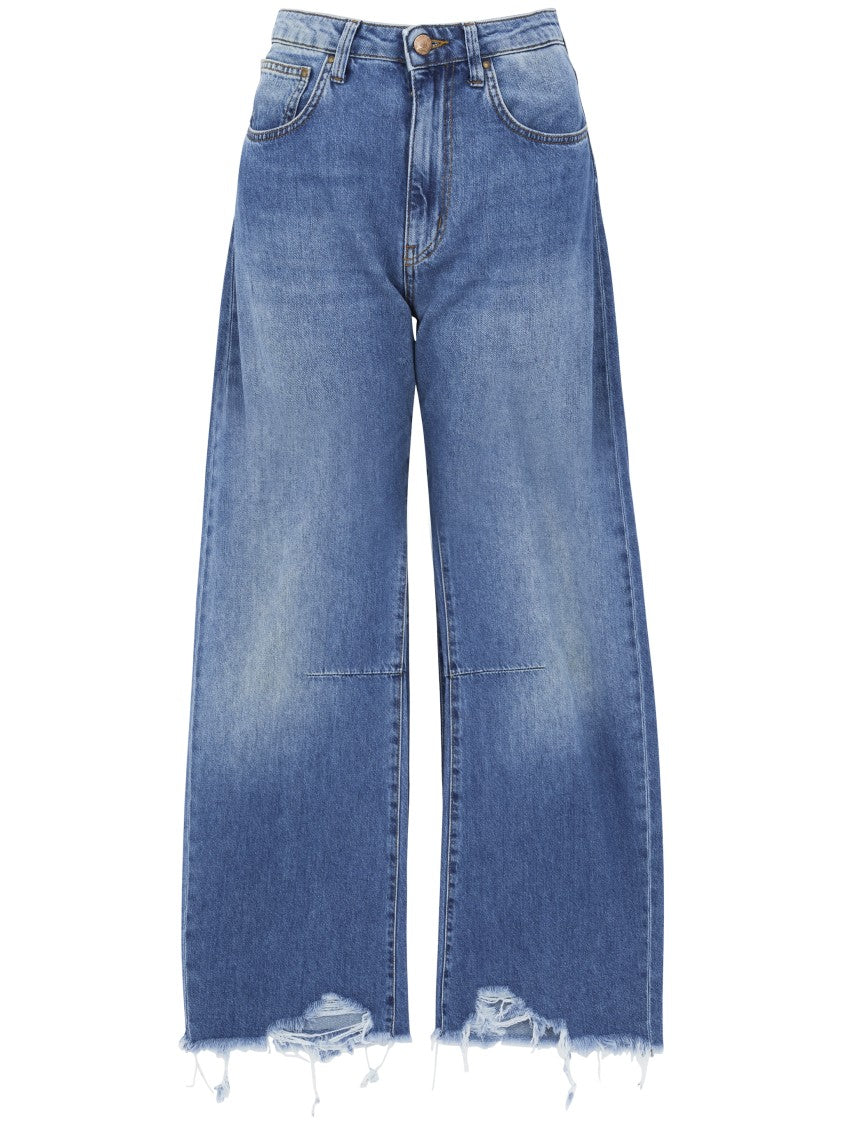 Cigala's Wide-Leg Distressed Jeans