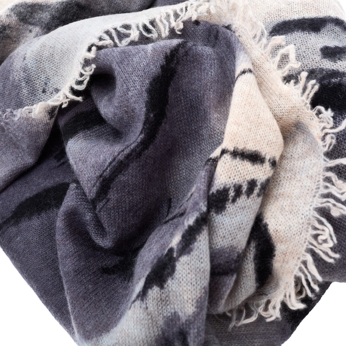 Faliero Sarti Betulla Fringed Floral Cashmere Scarf